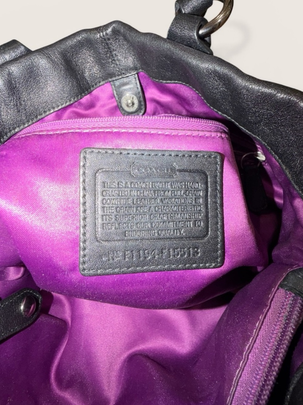 Coach Ashley Black Leather Satchel Vintage Y2K Slouchy Top Handle Bag - Picture 10 of 10